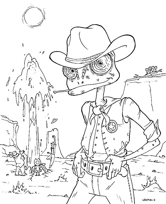 Rango coloring pages printable for free download