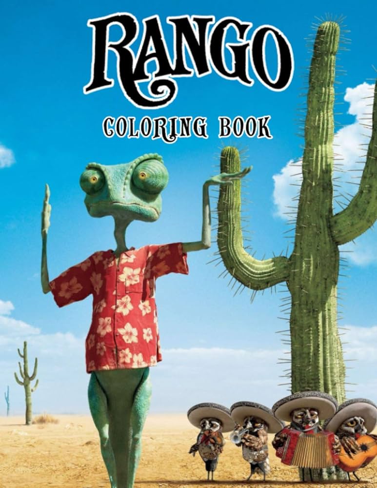 Rango coloring book great coloring book with giant pages and high quality images by