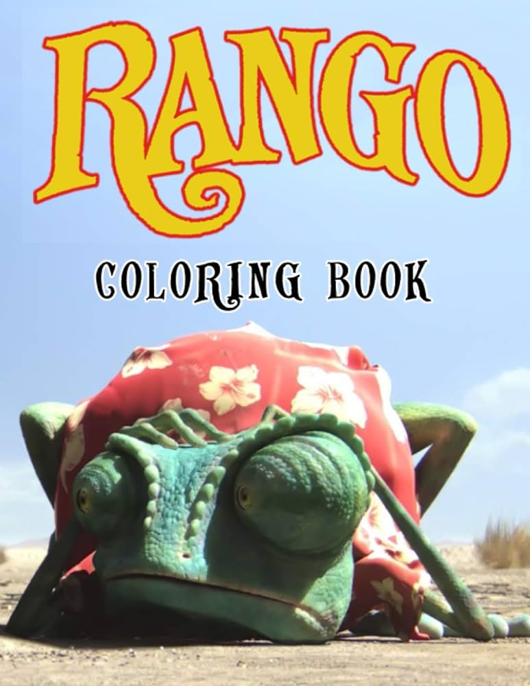 Rango coloring book great coloring book with giant pages and high quality images book sunny books