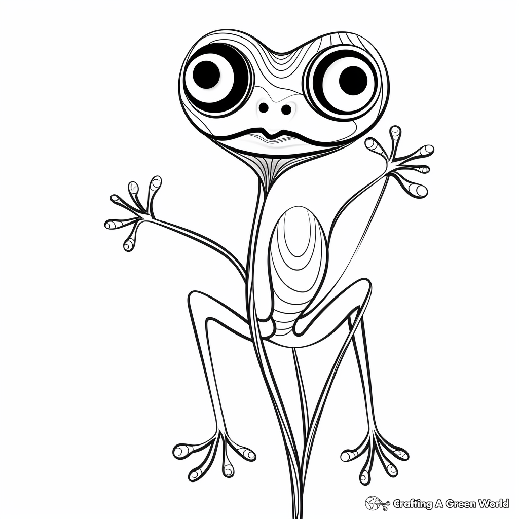 Tree frog coloring pages