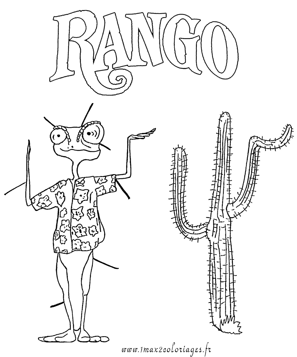 Rango coloring pages