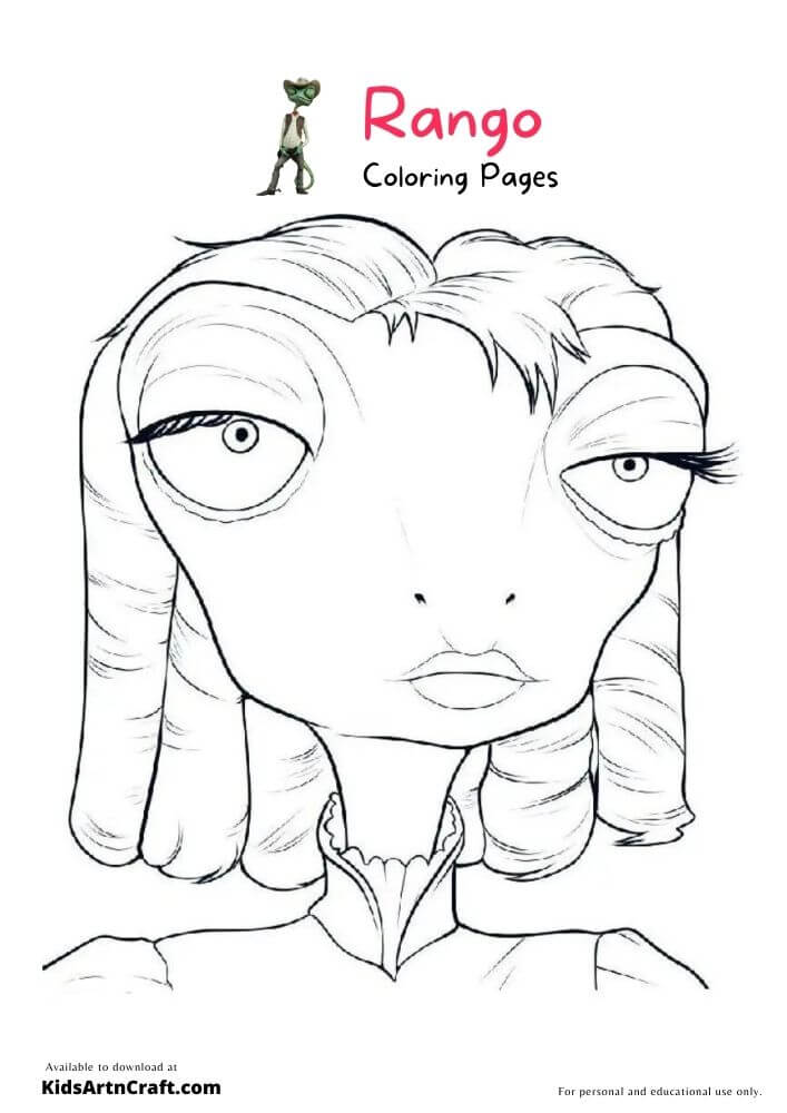 Rango coloring pages for kids â free printables