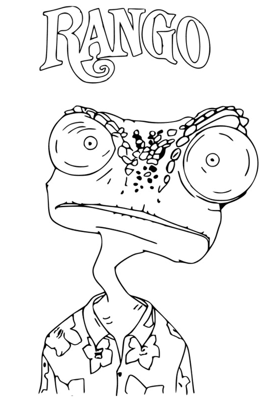 Rango coloring pages