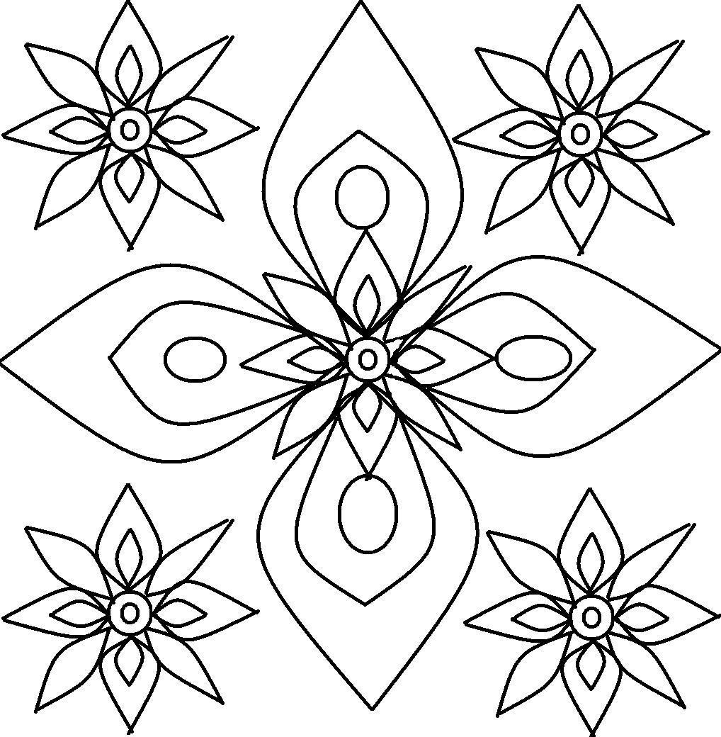 Free printable rangoli coloring pages for kids