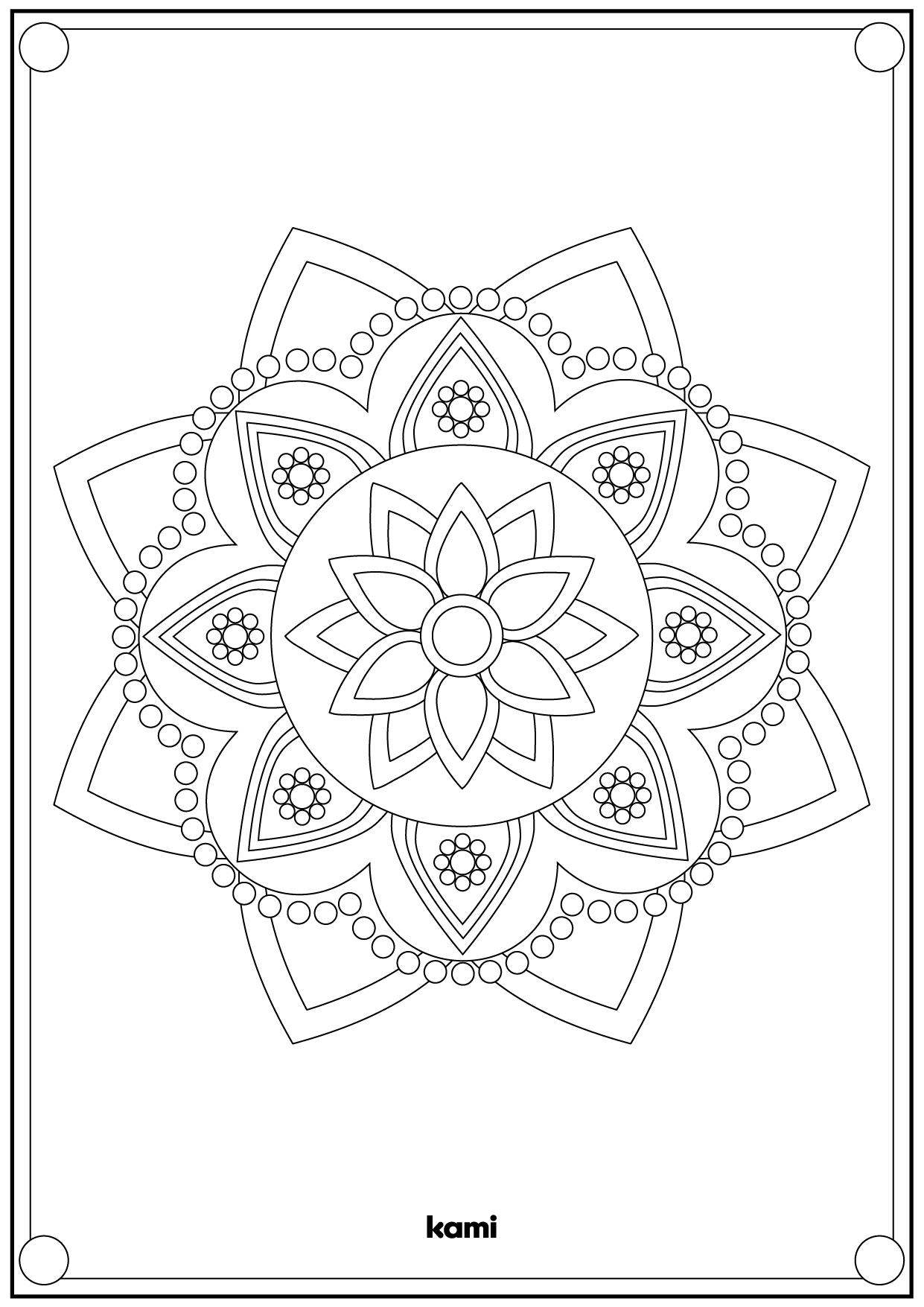 Rangoli coloring sheet pattern four for teachers perfect for grades st nd k pre k other classroom resources kami library