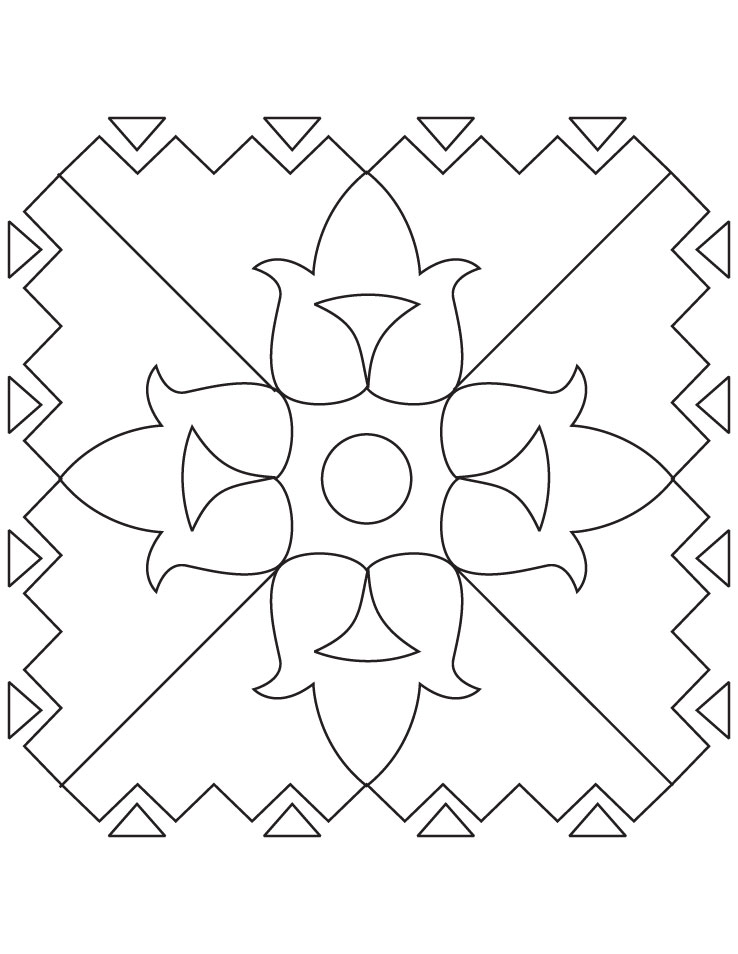 Simple rangoli coloring page download free simple rangoli coloring page for kids best coloring pages
