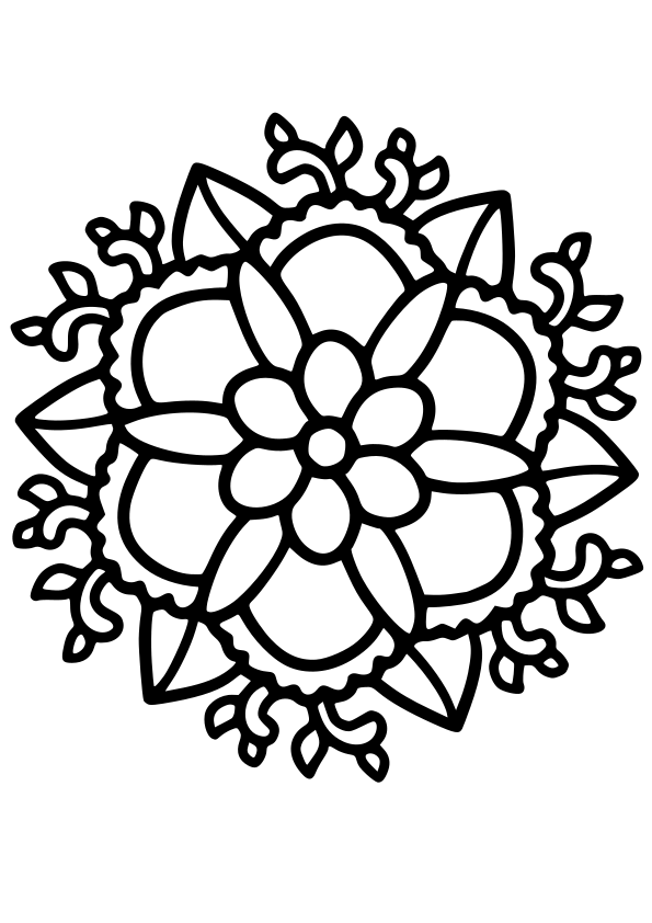 Flower drawing for coloring page free printable nurieworld