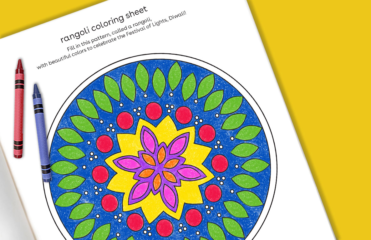 Rangoli coloring sheet toys r us