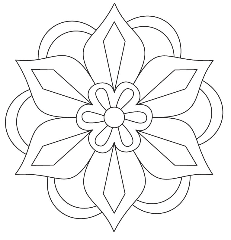 Rangoli coloring pages printable for free download