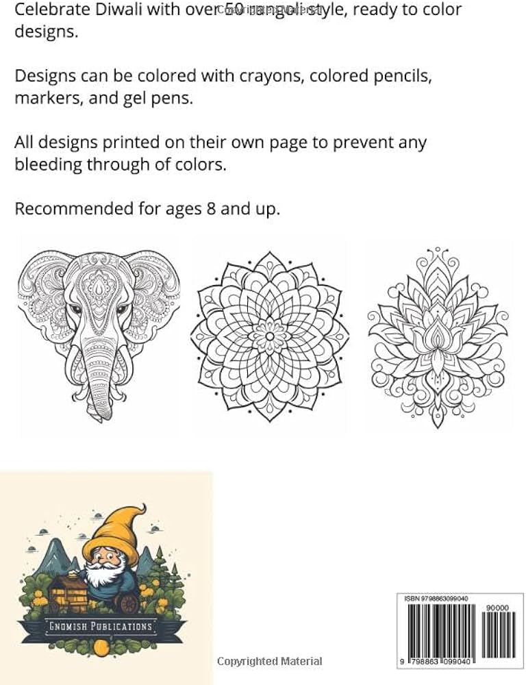 Diwali rangoli coloring book volume i