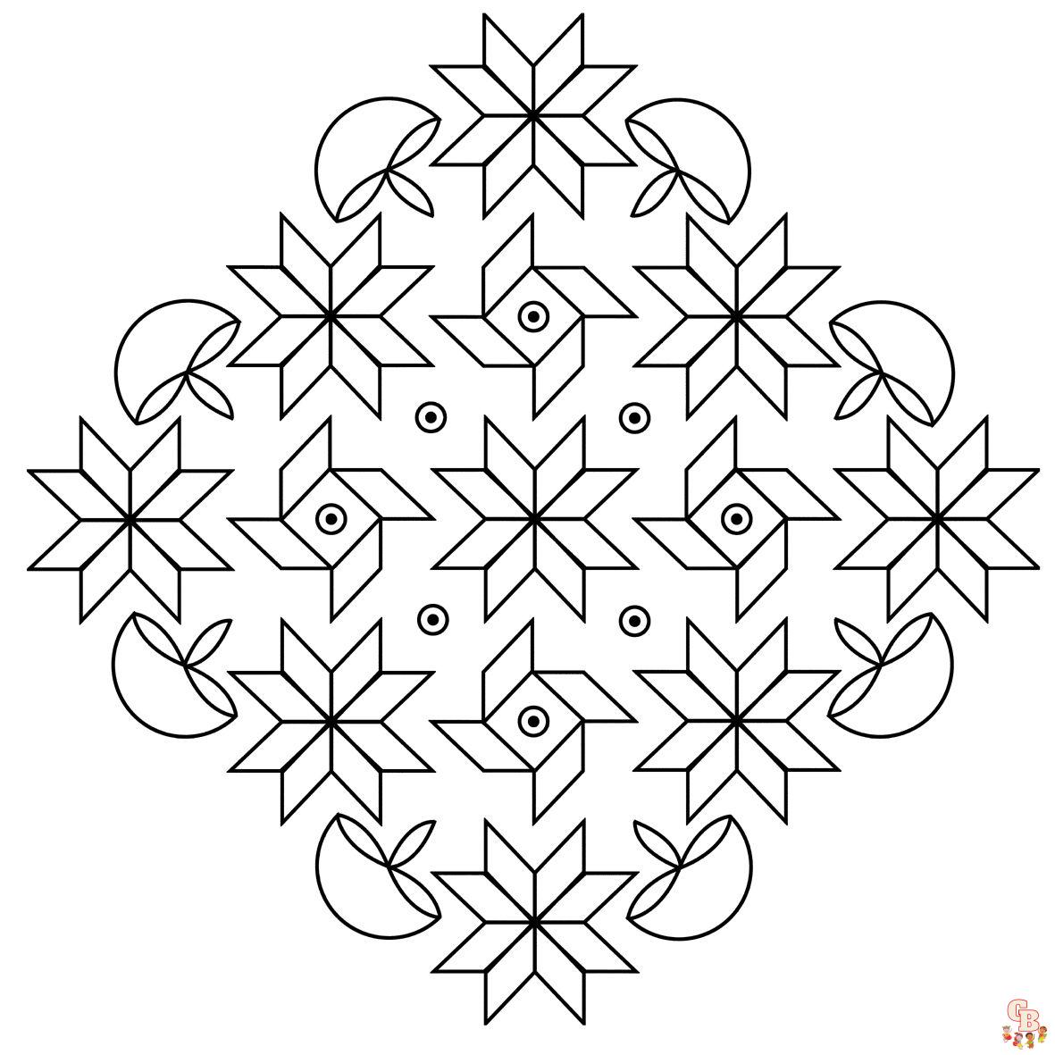 Explore the world of rangoli coloring pages with