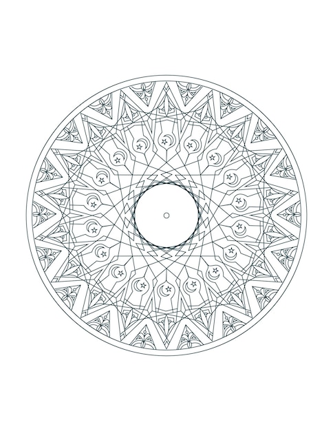 Premium vector indian rangoli flower and leaf hand drawn mandala coloring pages for adults and kids coloring book