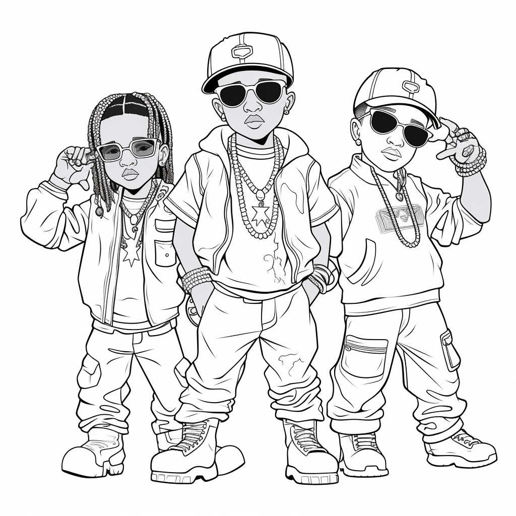 Rappers coloring pages