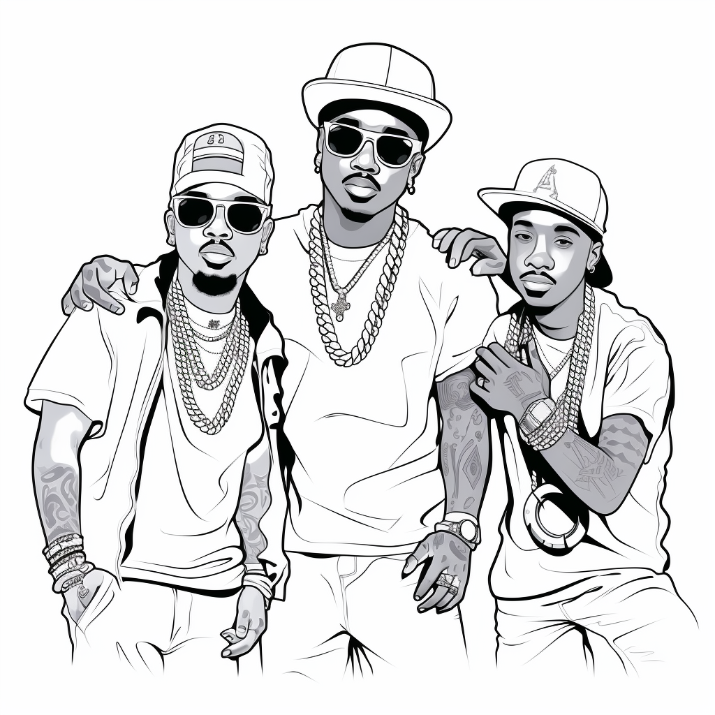 Rappers coloring pages