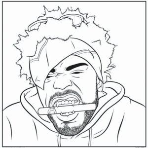 Rapper coloring pages printable for free download