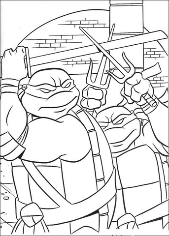 Leonardo and raphael coloring page free printable coloring pages