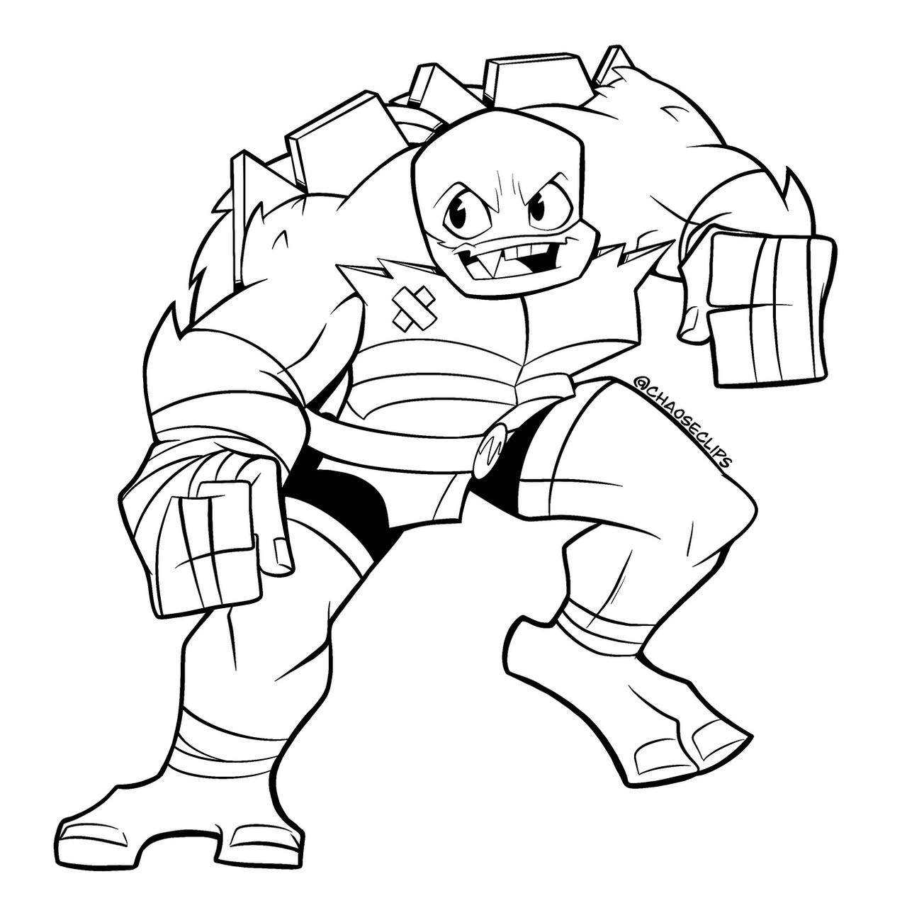 Raph coloring page by chaoseclips on