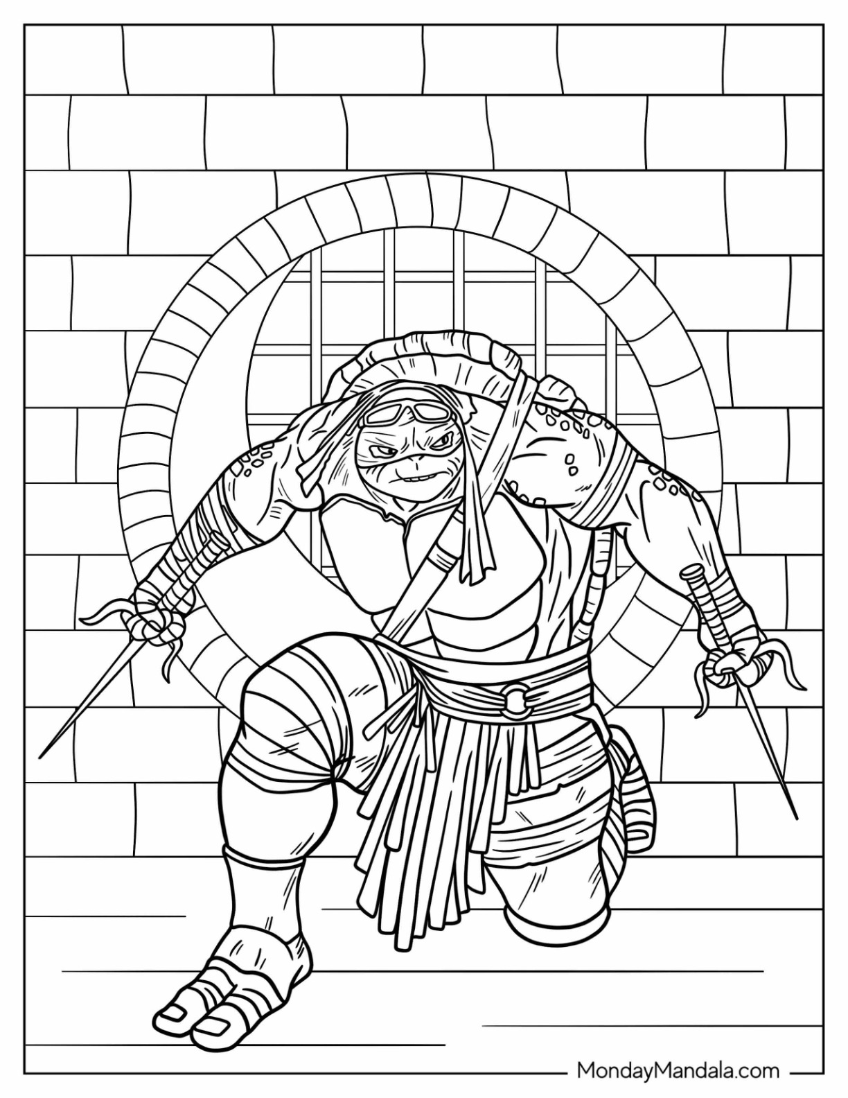 Ninja turtles coloring pages free pdf printables