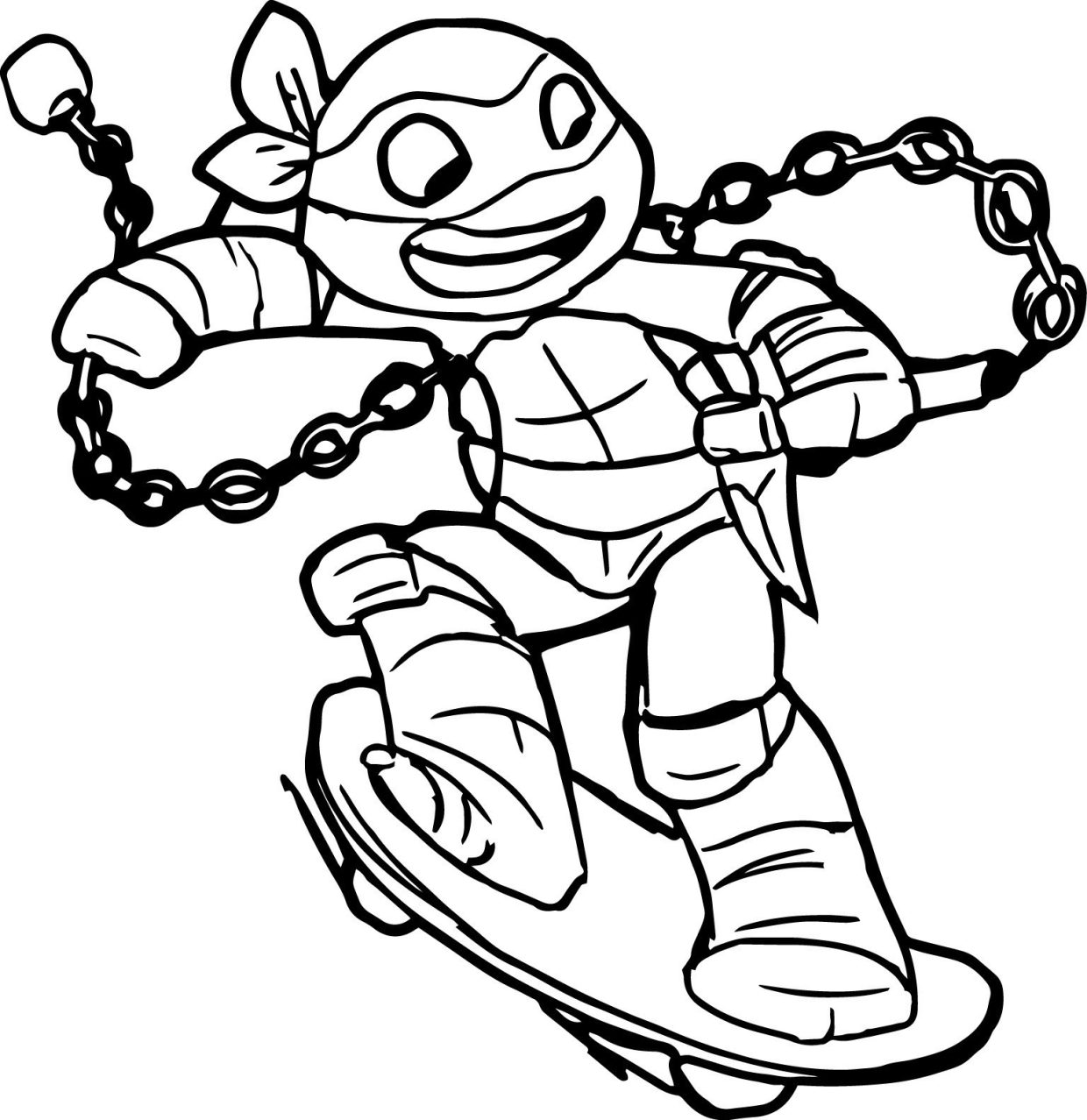 These ninja turtles coloring pages for kids