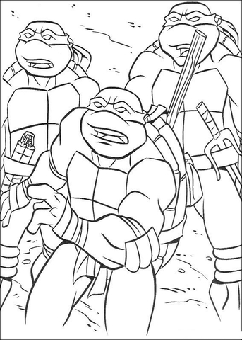 Donatelo raphael and leonardo coloring page free printable coloring pages