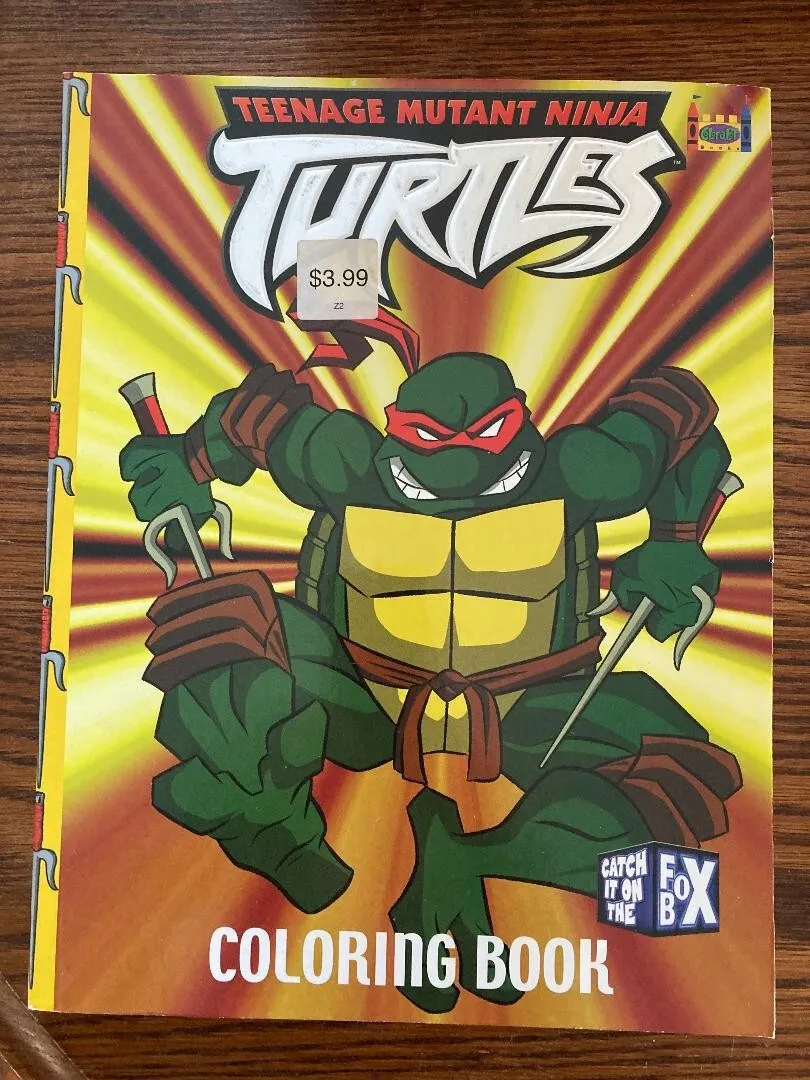 Three teenage ninja turtle coloring books