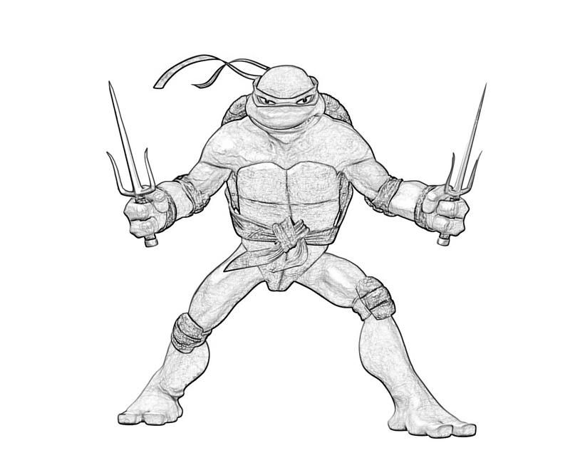 Raphael ninja turtle colouring pages