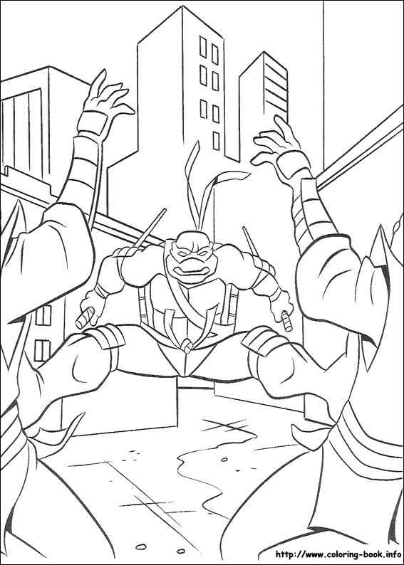 Teenage mutant ninja turtles coloring picture