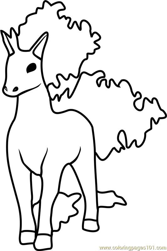 Rapidash pokemon go coloring page for kids