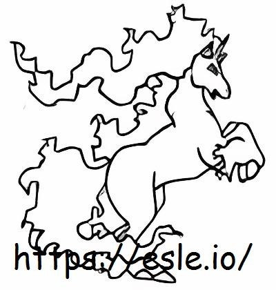 Rapidash coloring page