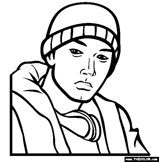 Hip hop rap star online coloring pages