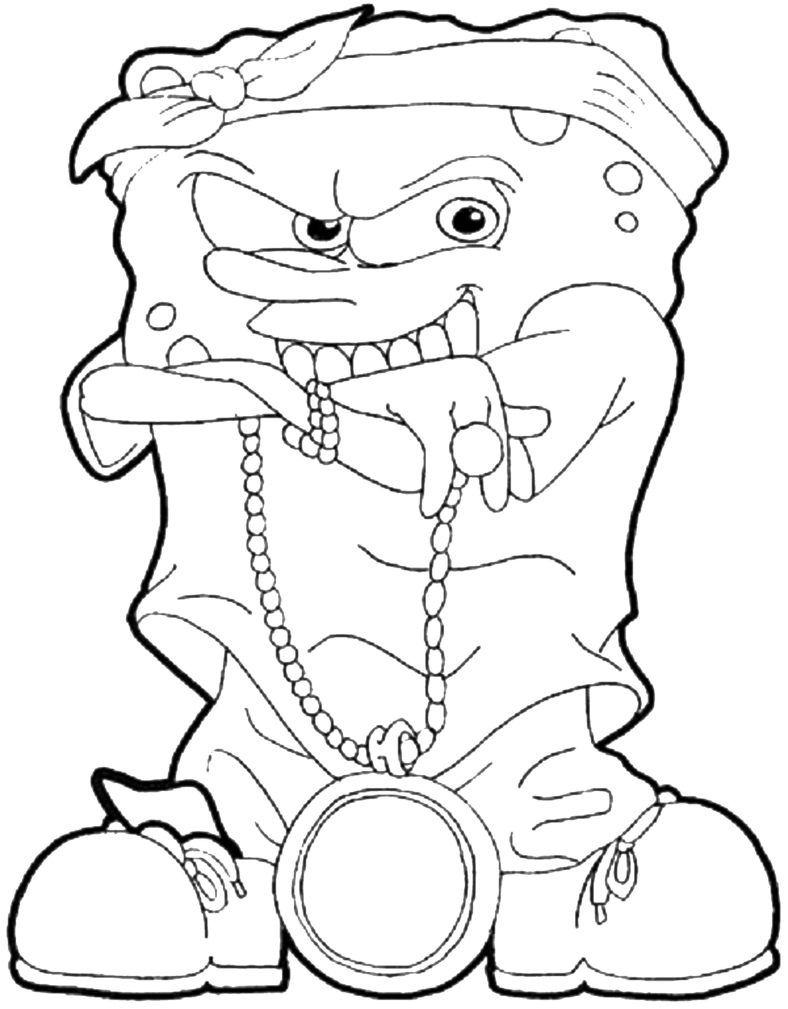 Online coloring pages coloring page spongebob the rapper spongebob download print coloring page