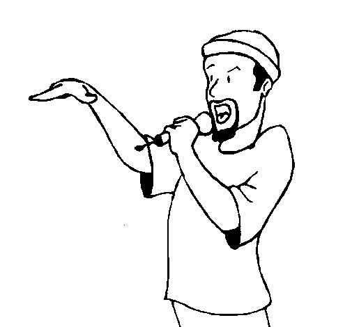 Rapper coloring page