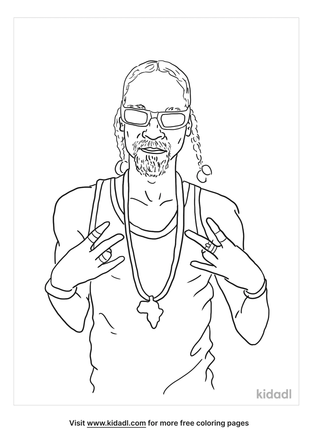 Free hip hop rap star coloring page coloring page printables