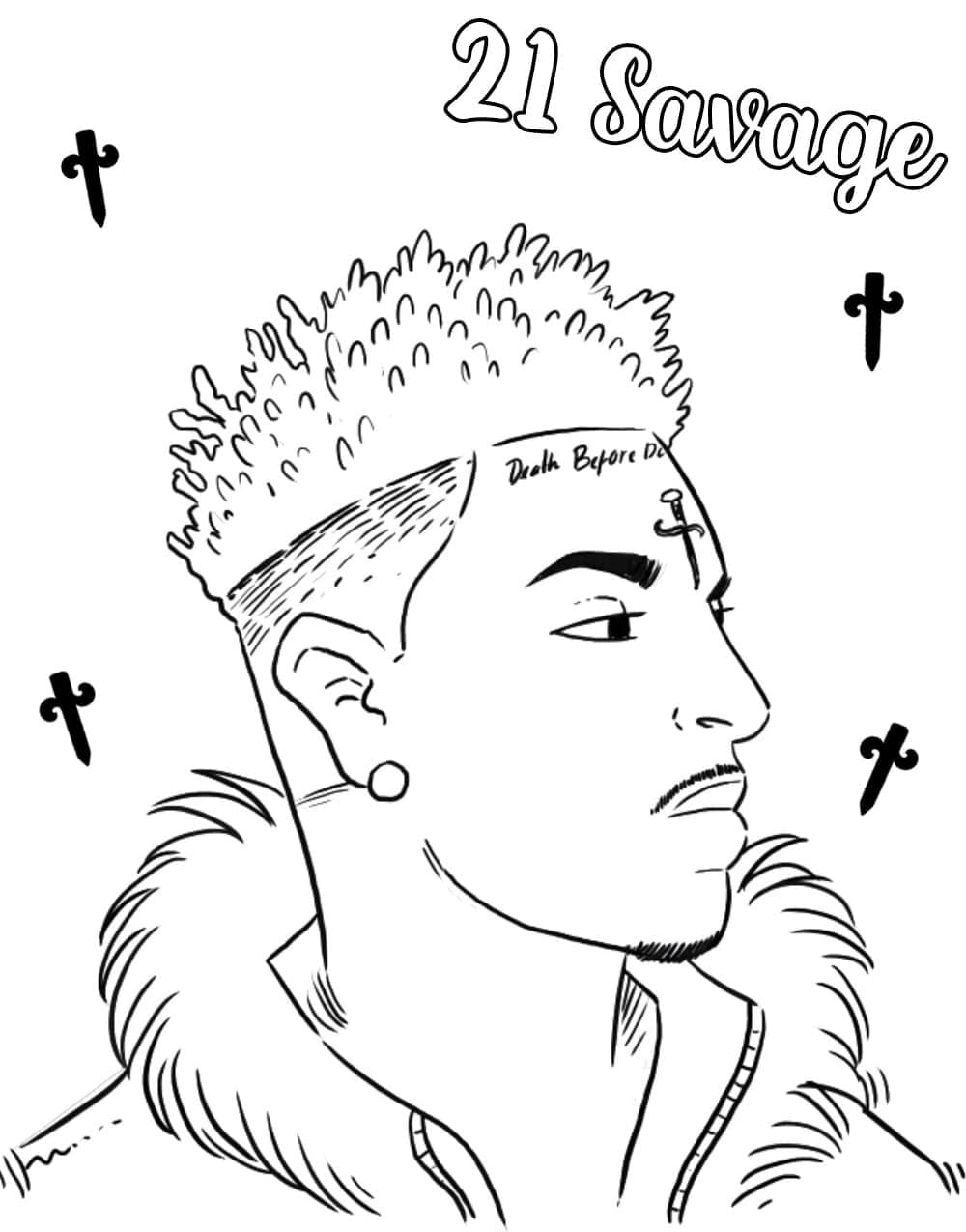 Rapper coloring pages