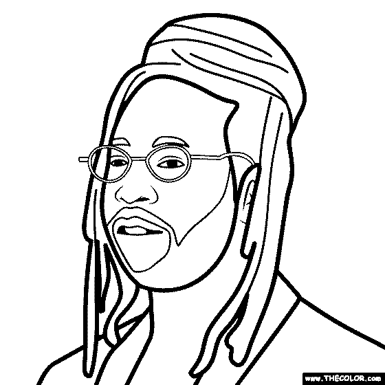 Hip hop rap star online coloring pages