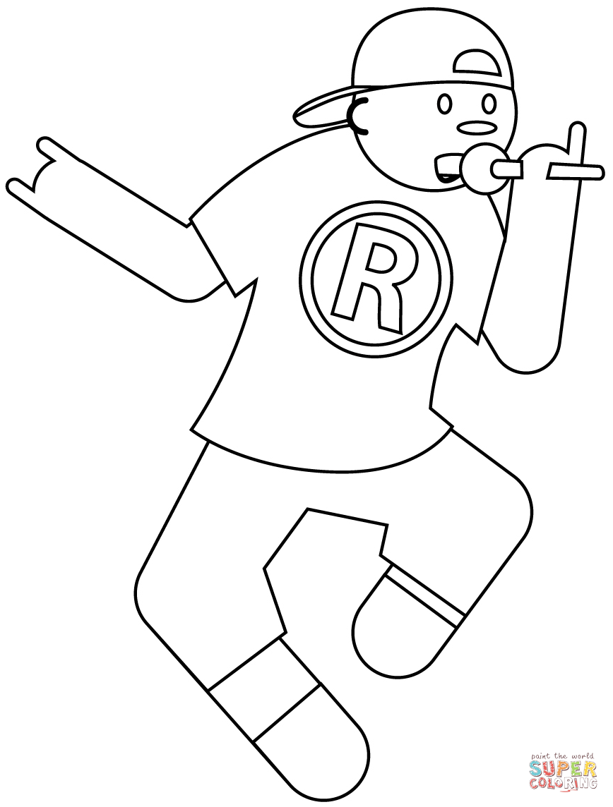 Rapper coloring page free printable coloring pages