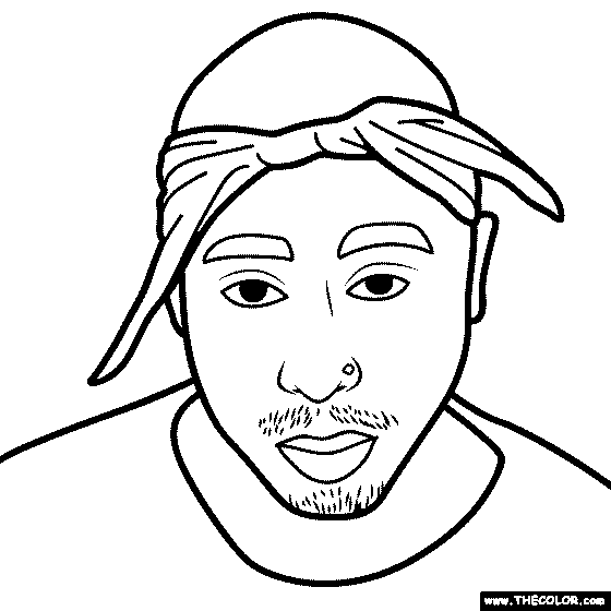 Hip hop rap star online coloring pages