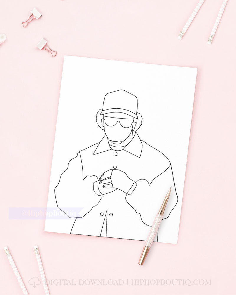 S hip hop party coloring pages â