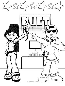 Music coloring sheets