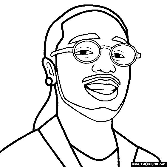 Hip hop rap star online coloring pages