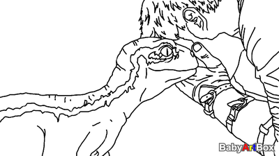 Coloring page down raptor baby blue jurassic world fallen kingdo ìëêìë ë ìë ëë ëí ììììë ëëëìëë ëìë ëëê