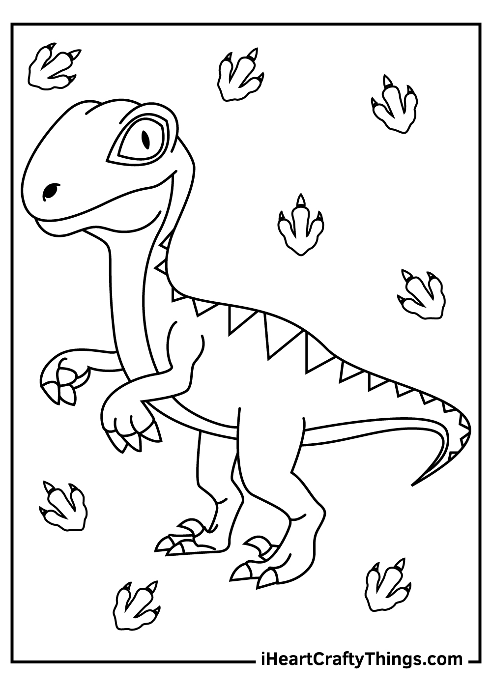 Velociraptor coloring pages free printables