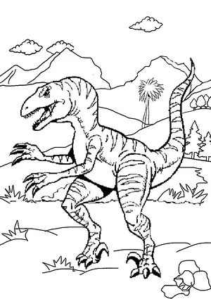 Velociraptor coloring page