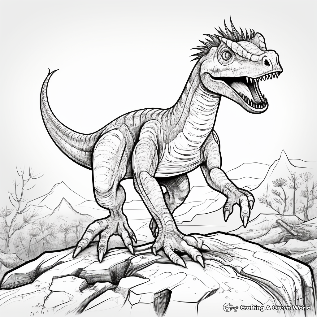 Dilophosaurus coloring pages