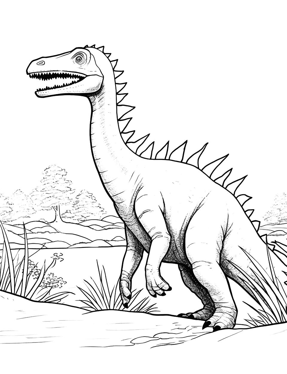 Dinosaur coloring pages free printable sheets