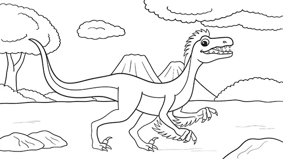 Velociraptor coloring pages for kids free pdfs