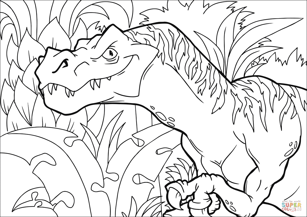 Raptor coloring page free printable coloring pages