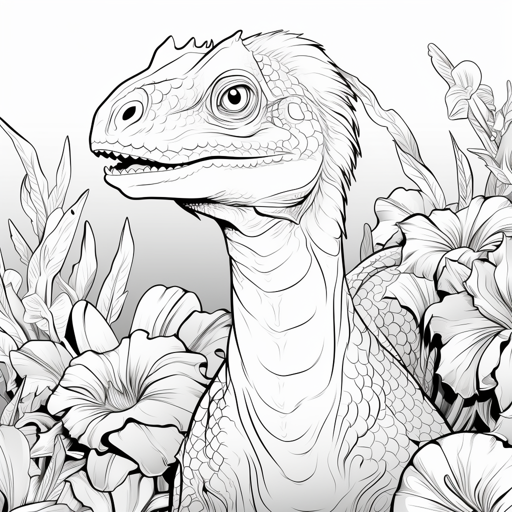 Dilophosaurus coloring page