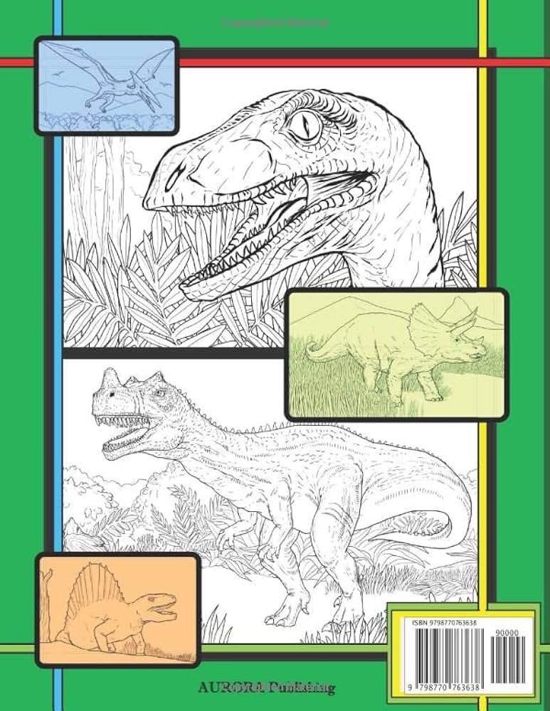 Coloring book dinosaurs