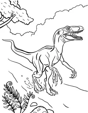 Velociraptor coloring page